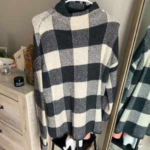 Tahari plaid turtleneck